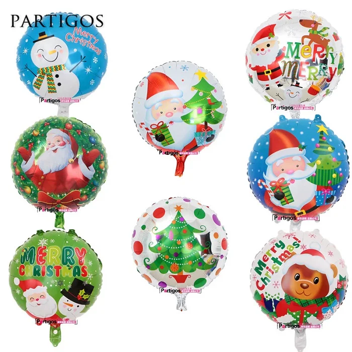

50pcs/lot 18inch Merry Christmas Foil Balloons Happy New Year Party Celebration Helium Globos Gifts Santa Claus Snowman Gift Toy