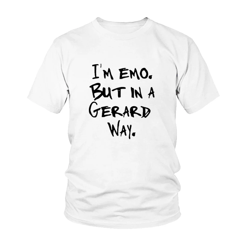 I'M Emo But In A Gerard Way футболка для женщин Harajuku с круглым вырезом хлопок короткий