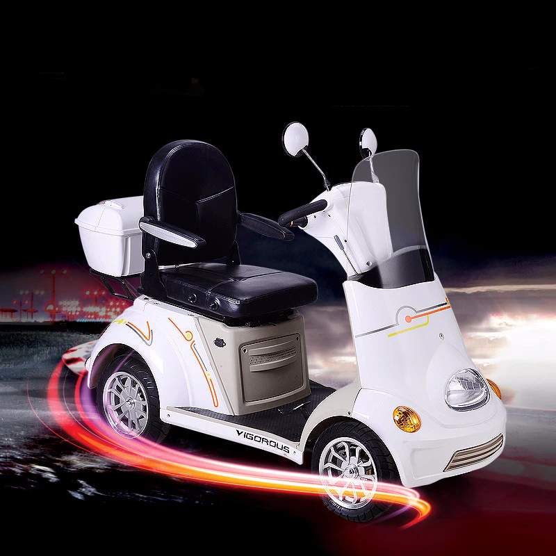

Electric Scooters Four Wheels 48v 500w Three Kinds with Trunk Baffle MP3 Player Disc-Brake Elderly