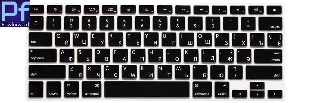 

For Macbook Air Pro Retina 13 15 Silicone Computer Russian Protector Promotion US RU RUS Russian Letter Keyboard Cover For iMac