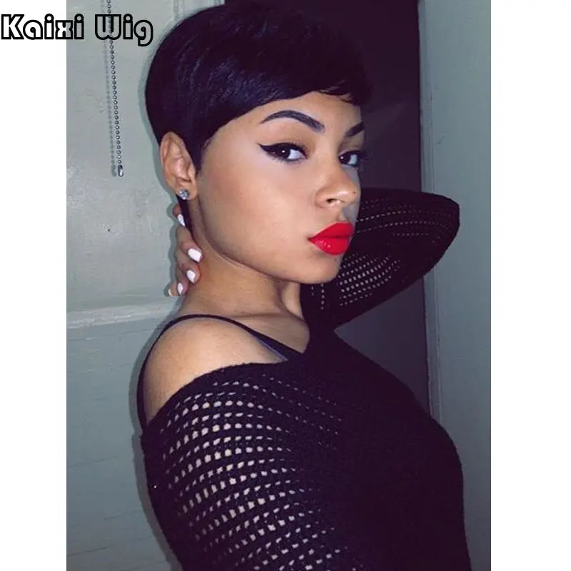 Short Cute Pixie Wigs For Black Women African American Short Wigs Short