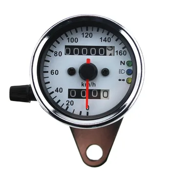 

IZTOSS B711 Vintage white LED CAFE RACER Universal 0 - 160 KM/H Motorcycle Odometer Speedometer Gauge Miles Speed meter