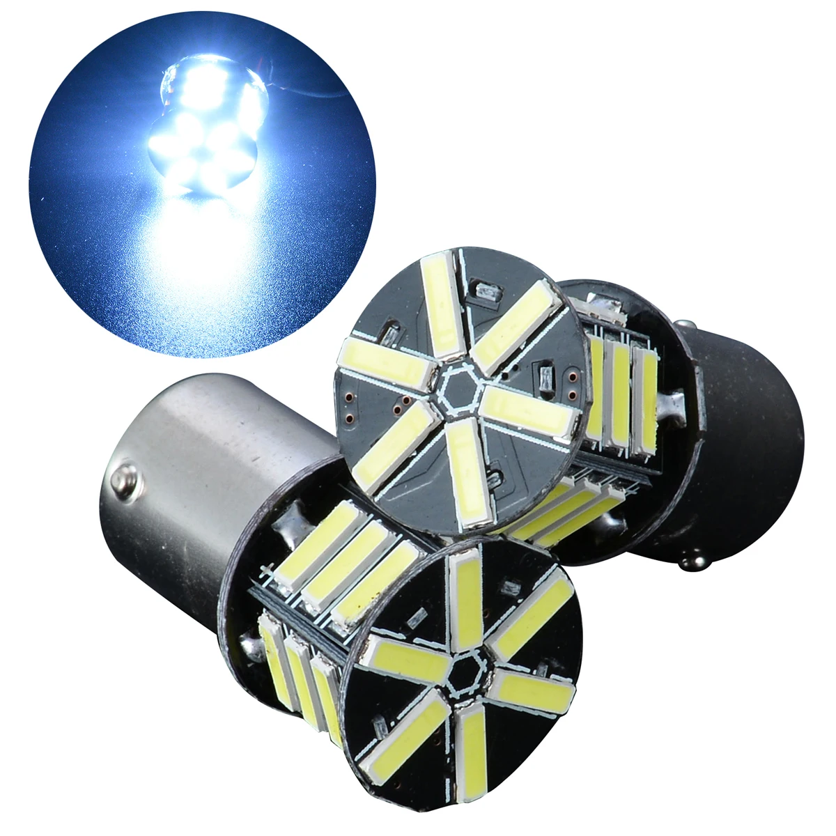 

New Pair BA15S 1156 7020 21LED Light Tail Backup Reverse Brake Turn Signal Light Bulb White