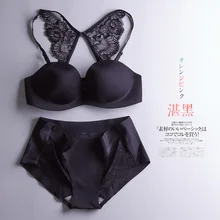 4 Colors Women Fashion Lace Big Bow Seamless Push Up Adjustable Wire Free Bra Set Comfortable Underwear Intimates Lingerie 118