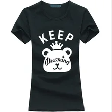 Kawaii Cartoon Animal women tshirt keep dreaming print casual cotton tee shirt femme 2016 harajuku fashion brand funny punk tops