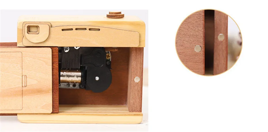 Cute Camera Music Box To Send Girls Kids Creative Wooden Mini Music Box Home Decoration Gift Birthday Daughter Christmas (7)
