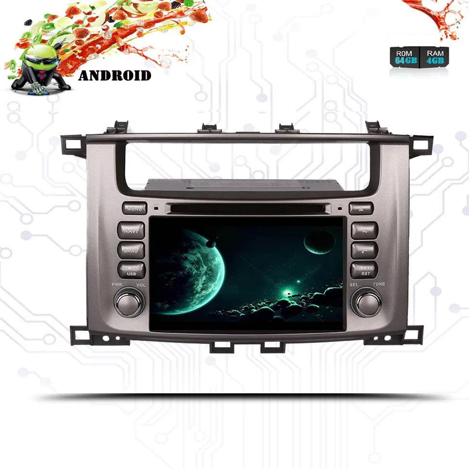 Best 2 din Android 9.0 4G 64G Octa Core 4G Car Dvd Player For Toyota Land Cruiser 100 LC100 1998-2007 Multimedia Stereo Tape Recorder 1