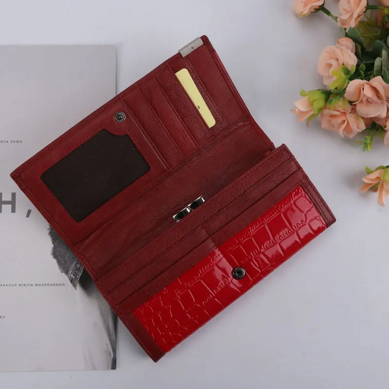 Goedkoop Snake Patroon vrouwen Mode PU Polsbandje Portemonnee Mode Leisure Hand Portemonnee Met Kaarthouder Lange Polsbandje Portemonnee