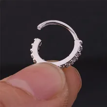 Цвет серебристый, Золотой Цвет CZ кольца для носа кольцо Daith серьги уютно пирсинг для пупка Helix хрящ Femme Jewelry Bijoux S3