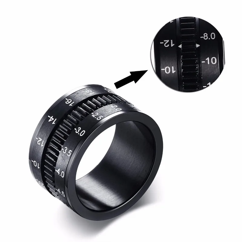 Мужское кольцо с объективом камеры нержавеющая сталь|ring for|rings for menfashion rings |