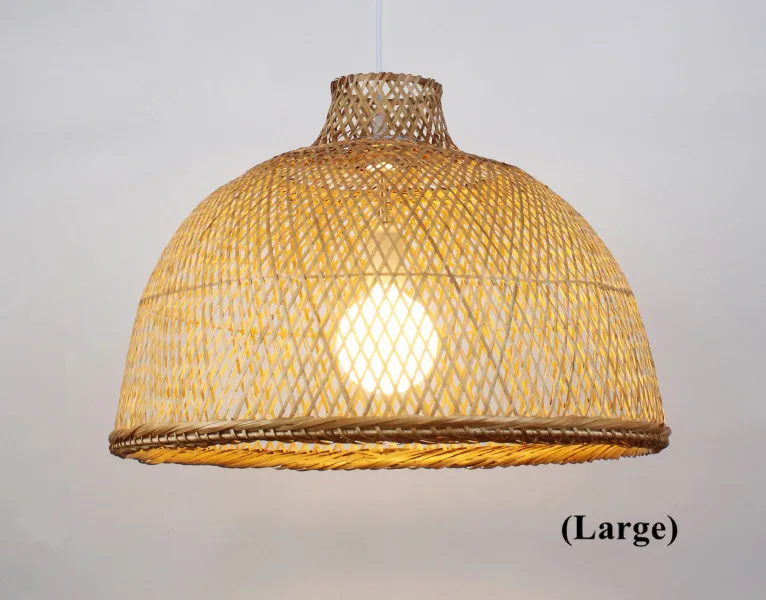 

Modern rustic hand knitting bamboo Pendant Lights Southeast Asia large minimalist E27 LED lamp for porch&parlor&stairs LHDD015