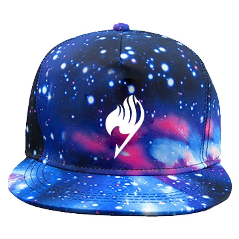 

Anime Fairy Tail Caps Starry sky Caps Baseball Casual hat Hip hop pop style Cap For Adult Men Women One Size