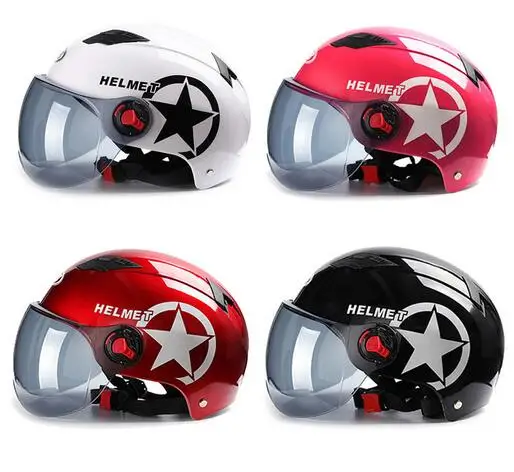 

Motorcycle Helmet Scooter Bike Open Face Half Baseball Cap Anti-UV Safety Hard Hat Motocross Helmet Multiple Color Protect
