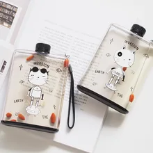 350 ML Nuevo Diseño gato Notebook PAPEL FUIRT jugo PETACA Deporte al aire libre Mis Botellas de Agua De Plástico libre de BPA caldera CUERDA