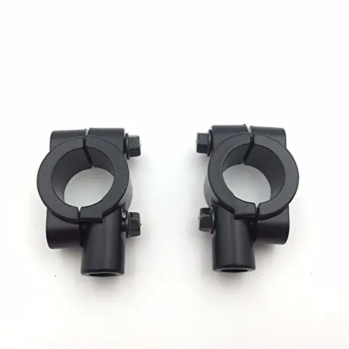 8MM 10MM 7/8" Universal Motorcycle Black Aluminum Handlebar Mirror