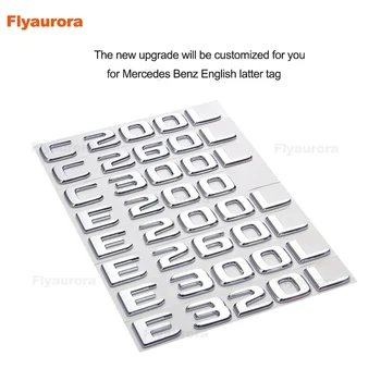

Letters Badge Emblem for benz mercedes c class w203 w204 w205 w212 w211 w210 w213 w140 s500 w220 w221 w222 GLK GLE w164 w166