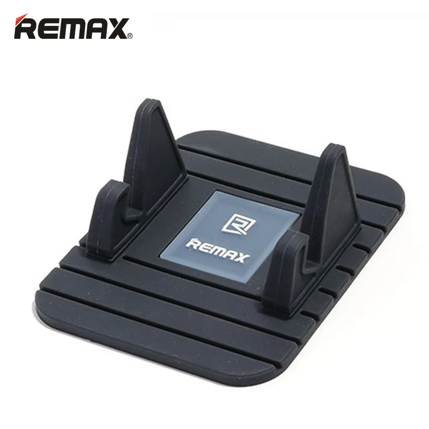 REMAX мягкий силиконовый Автомобильный держатель для мобильного телефона, подставка, кронштейн для приборной панели, gps, нескользящий коврик для рабочего стола для iPhone 5S, 6, 7 - Цвет: Black