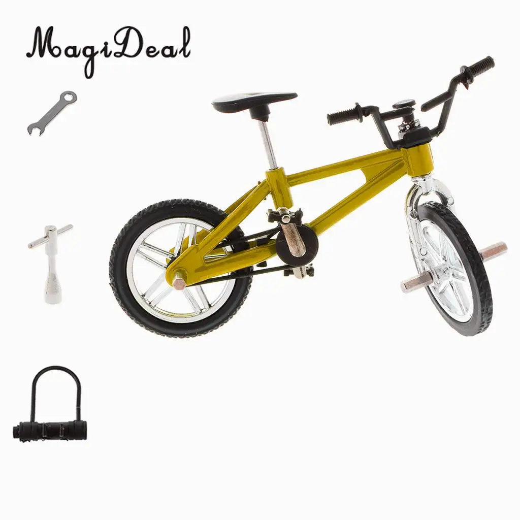 1:24 Scale Alloy Miniature Finger Bike Bicycle Diecast Vehicle Model Desk Gadget Relaxation Toy for Children Kids Boys Xmas Gift