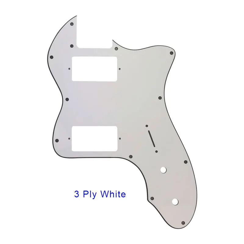 Запчасти для гитары Pleroo-для классической серии '72 Telecaster Tele Thinline Guitar pickguard Scartch Plate с пикапами хамбакера PAF - Цвет: 3Ply White