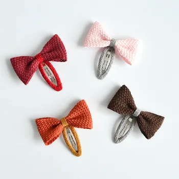 

Boutique ins 20pcs Fashion Cute Bow Barrettes Hairpins Solid Bowknot Snap Clips Princess Headwear Hair Accessories