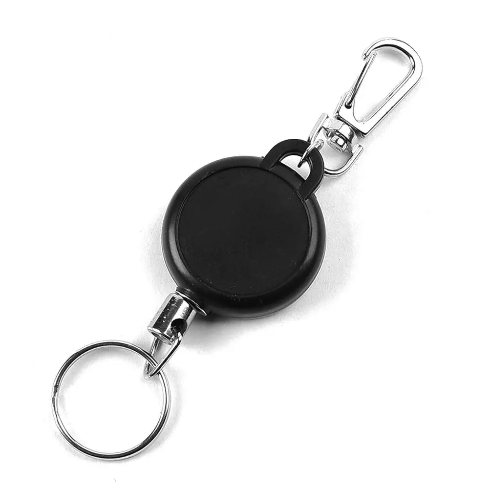 

Retractable Metal Key Chain Innovative Stainless Steel Wire Rope Key Ring Original High-end Accessories