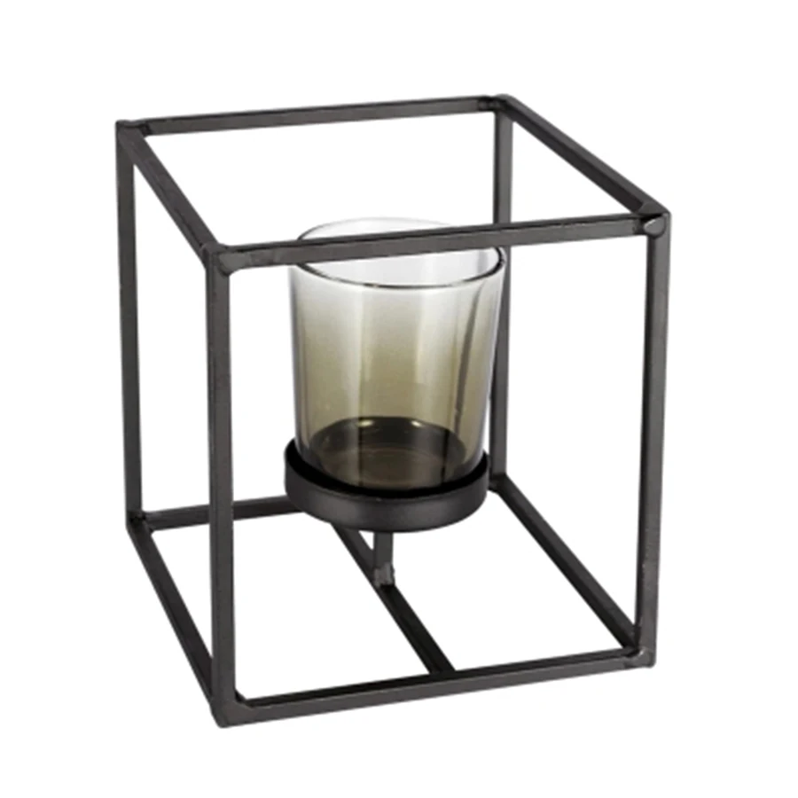 

Home Decorative Candles Wedding Decoration Geometric Centerpieces Metal Lantern Stainless Steel Decor Candelabros Ferforje 5Z37