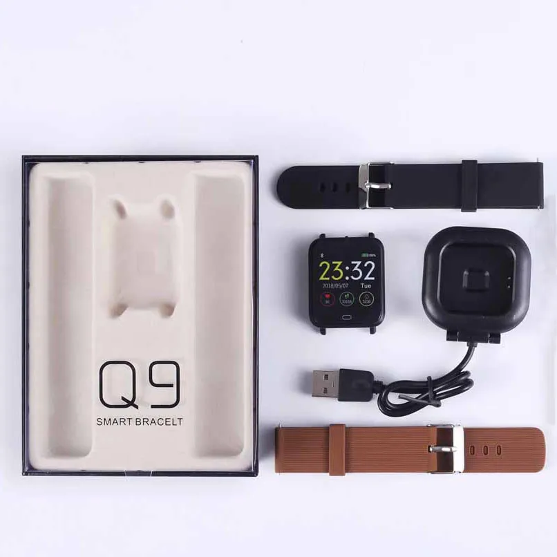 Mesuvida Q9 Blood Pressure Smartwatch (15 Days Work, Message Display, Multi-Sport Model, HRM Heart Rate Waterproof Smart Watch