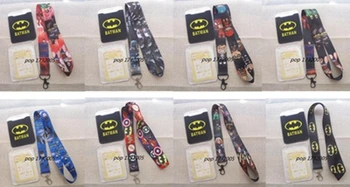 

5 pcs cartoon batman Credit Card Holders Bank Card Neck Strap Card Bus ID holders Identity badge with lanyard key chains N-8