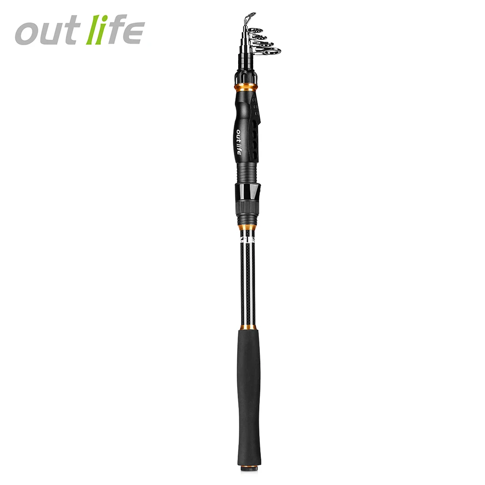 Outlife 1 8 м 2 М 4 7 3 0 6 Портативный телескопическая удочка Спиннинг Рыба Рук