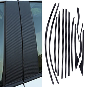 

CITALL PVC Black Car Side Window Sticker Decal Fit for Honda Accord 10th Sedan 4 Door 2018 Chrome Trim Blackout Overlay