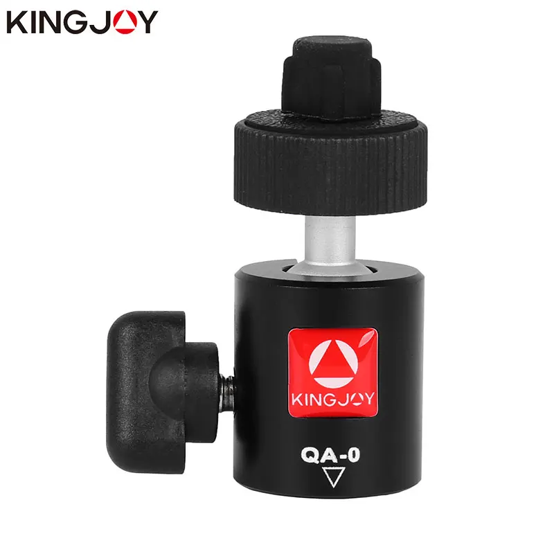 KINGJOY официальный BD-1 QA-0/1 штатив шаровая Головка Универсальный мини Алюминий с пластиной 1/4 3/8 дюйма Винт для DSLR камеры