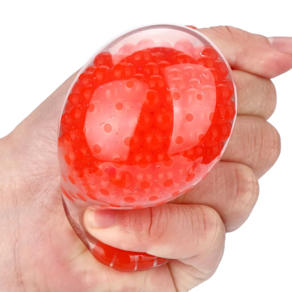 

2019 hot sale Spongy Bead Stress Ball Toy Squeezable Stress Squishy Toy Stress Relief Ball anti-stress toys
