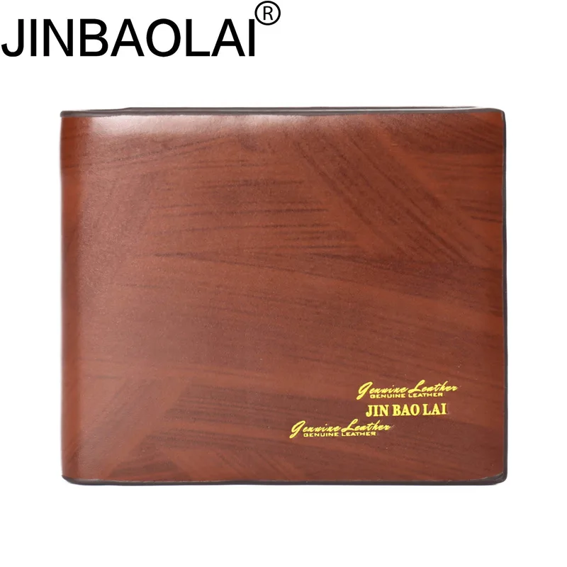 

JINBAOLAI Brand Vintage Wallets Men Short Male Purse with Card Holder PU Wallet Men Bifold Money Wallets for Men