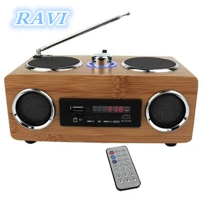 

Vintage bamboo insert TF card speaker radio bamboo plug U disk MP3 player bamboo audio subwoofer bamboo outdoor portable speaker