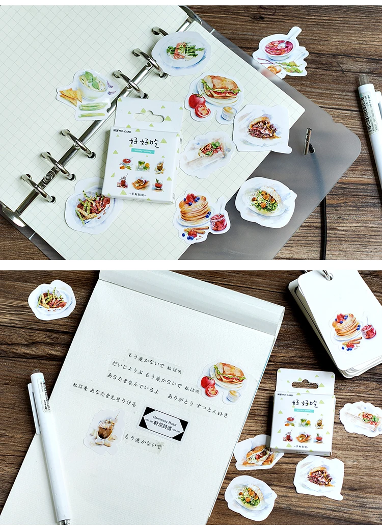 46 шт. вкусные еда украшение "суши" наклейки "сделай сам" мультфильм наклейки для дневника стикеры записки Kawaii Канцелярские s
