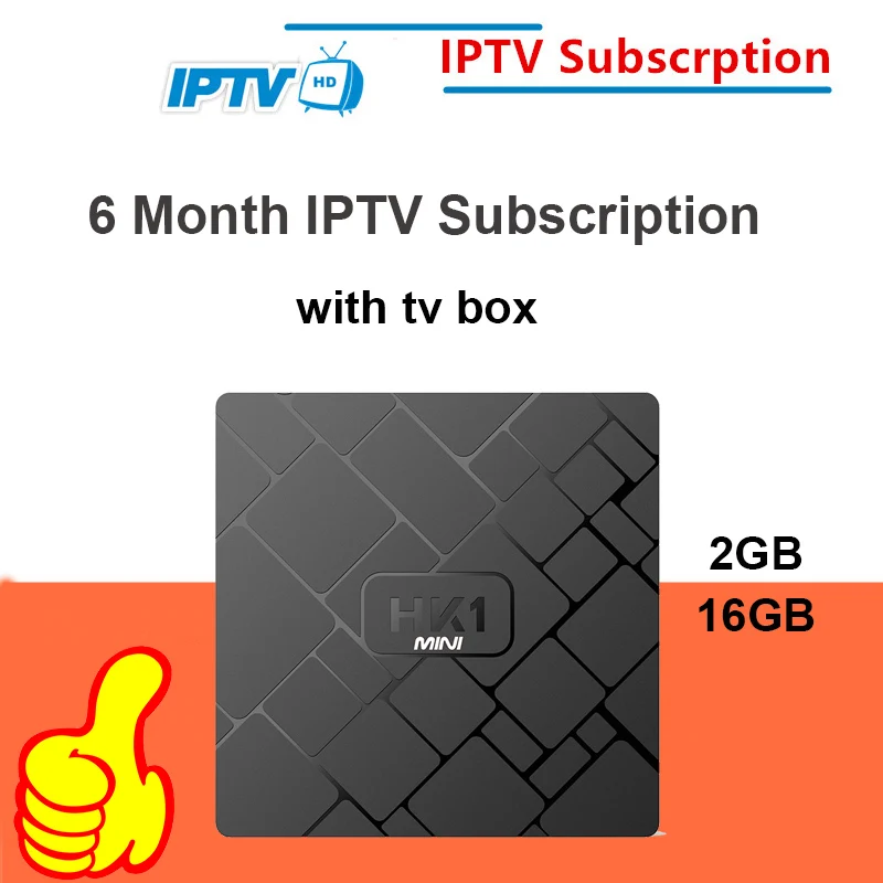 Италия IP tv HK1 Mini Android 8,1 Smart tv BOX 2G/16G 4800+ арабский французский EX-YU испанско-португальский платный ТВ& VOD Smart Set Top tv Box - Цвет: 6M IPTV n HK1 Mini