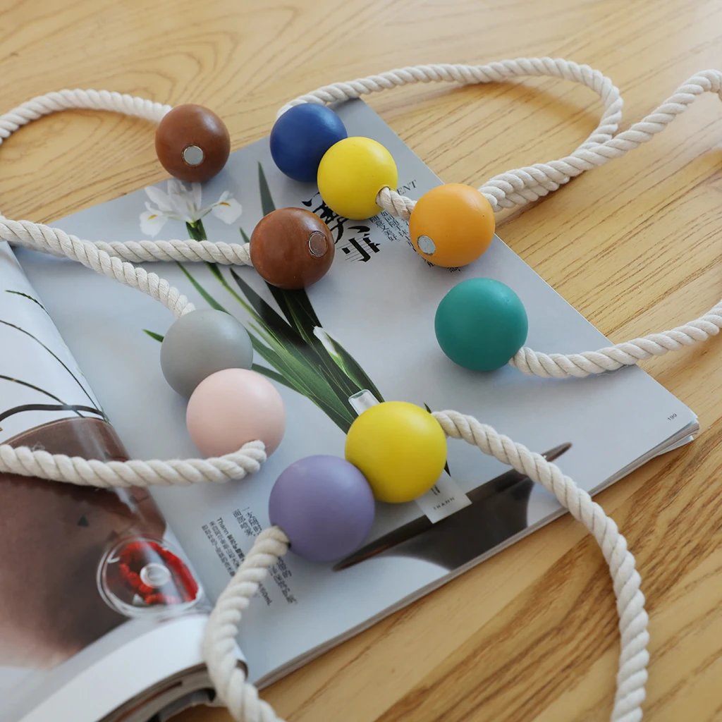 10 Colors Available, 2Pcs Magnetic Window Curtain Holdback Tieback Pair Colored Wood Beads Decor