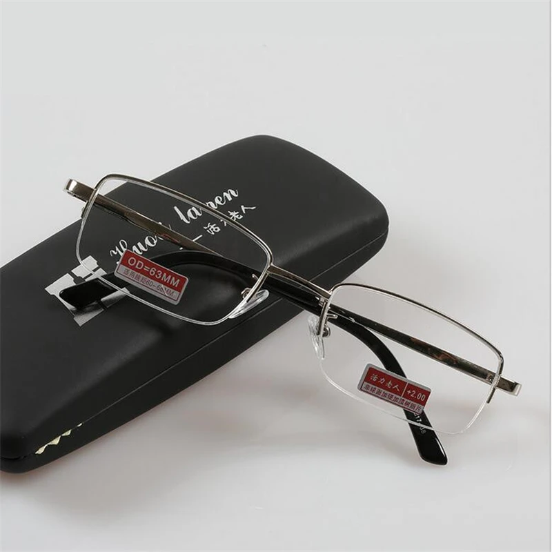

2017 High Quality Full Metal Frame Presbyopic Reading Glasses for Men Diopter Glasses 1.5 2.0 Eyewear Free Shipping 4153