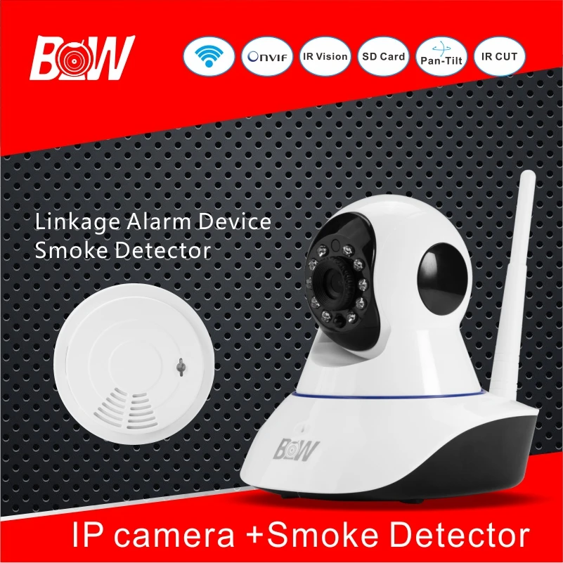 Alarm System CCTV Analog Camera IP + Wifi Smoke Detector Security