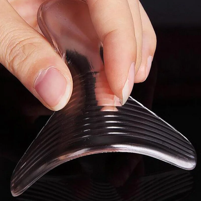 JUP 12 Pairs Transparent Silicone Insole Anti Slip Pads Protector For Heels Rubbing Feet Care Pedicure Tools Gel Insoles Insert