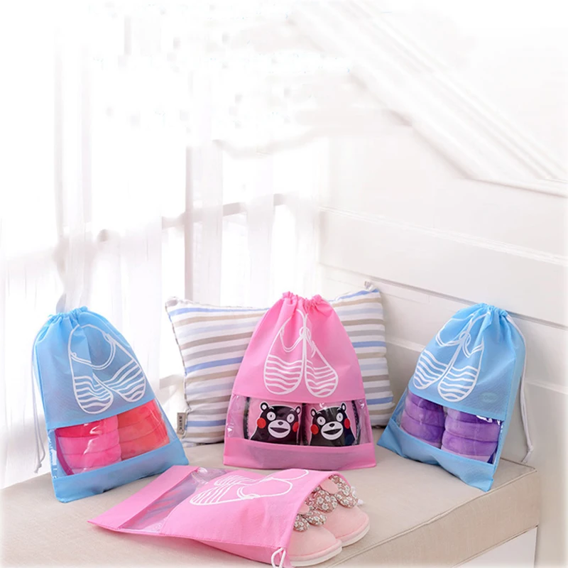 Travel Shoes Bags for Girls Women Dustproof Cover Shoes Bags Non Woven