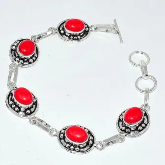 

Red Coral Bracelet , 20.9 cm, B3292