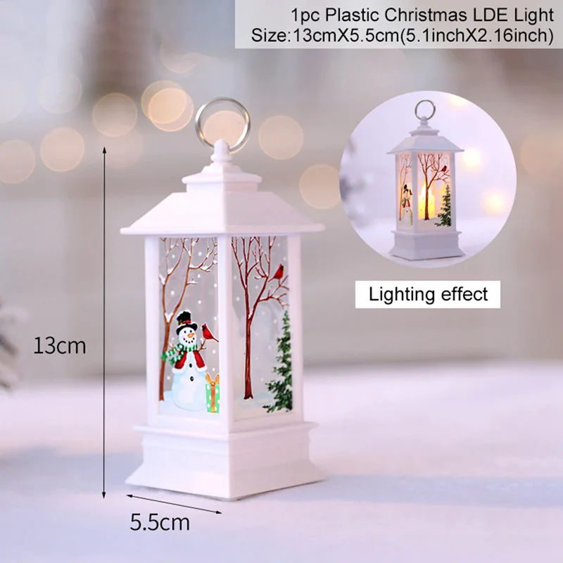 PATIMATE Christmas Decorations for Home Led Christmas Ornament LED Tea Light Candles Christmas Tree Decoration Xmas Party Decor - Цвет: White Snowman Light