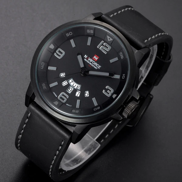 

2016 New Fashion watches Men Quartz Hour Date Clock Men's Casual Leather Strap Wrist Watch Male Sports Military Watch