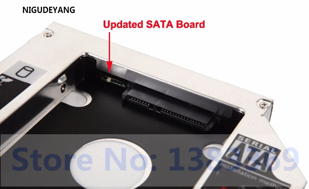 Nigudeyang 2nd 12.7 мм для SATA жесткий диск SSD Caddy адаптер для HP ProBook 4710 s