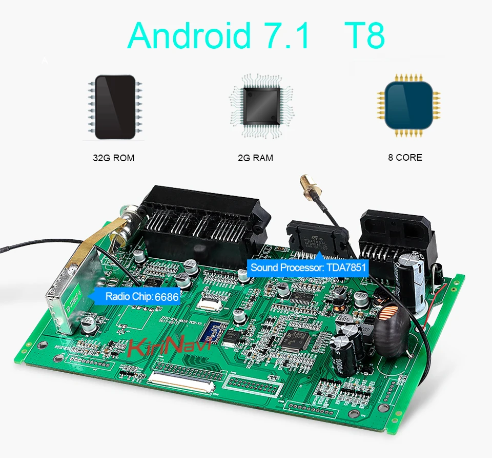 Flash Deal KiriNavi Octa Core Android 7.1 Car DVD Player For Honda City Navigation System Multimedia Radio Stereo Audio Player 2 din RDS BT 3