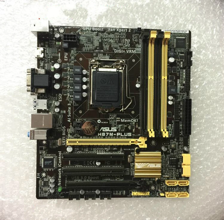 

ASUS H87M-PLUS desktop motherboard H87 LGA 1150 i7 i5 i3 DDR3 32G SATA3