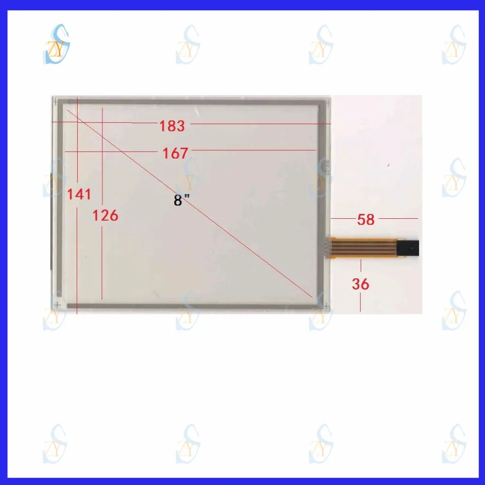 

ZhiYuSun 183mm*141mm 8inch 4-wire resistive touch panel for Car DVD, 183*141 GPS Navigator screen glass this is compatible