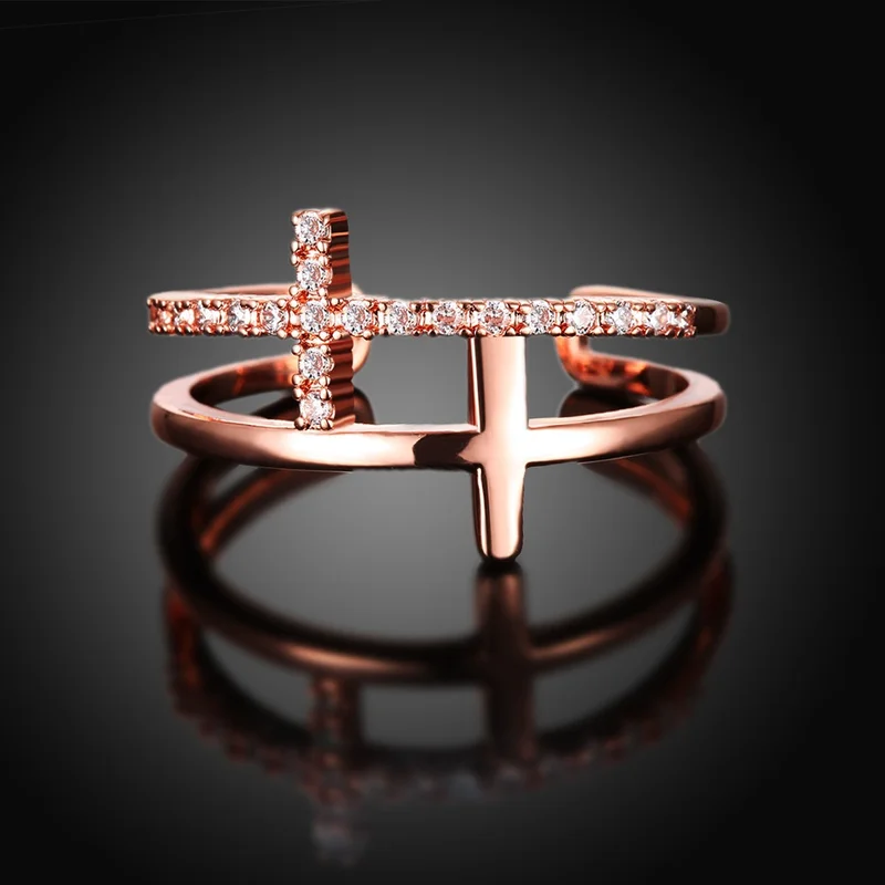 QHQ кольцо ювелирные изделия аксессуары bague homme на палец циркония золото розовое