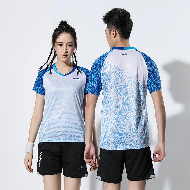 Quick Dry Badminton wear sets Men   Women   sports badminton clothes   Tennis suits   Tennis shirts + shorts 2610